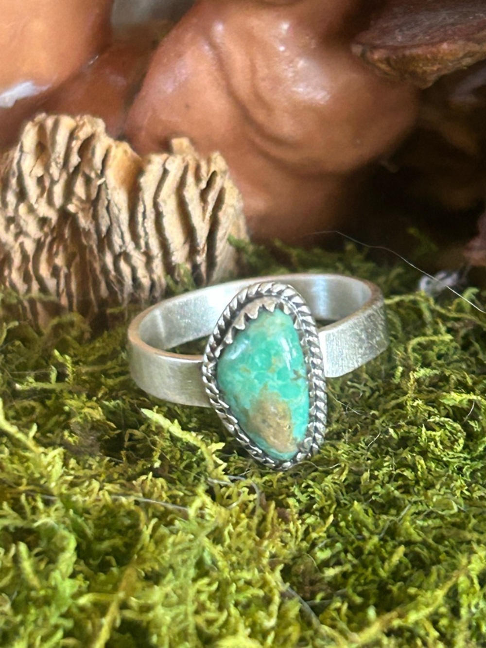 925 Sterling Earthy everyday elegance turquoise ring